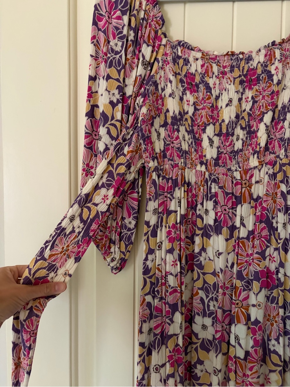 Pinkblush Pink and Purple Maternity Midi Dress